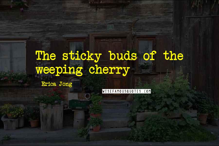 Erica Jong Quotes: The sticky buds of the weeping cherry