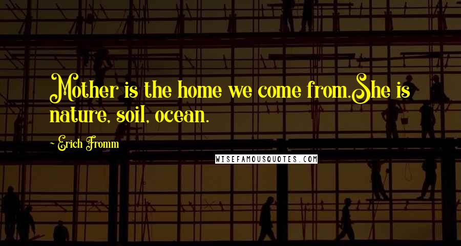 Erich Fromm Quotes: Mother is the home we come from.She is nature, soil, ocean.