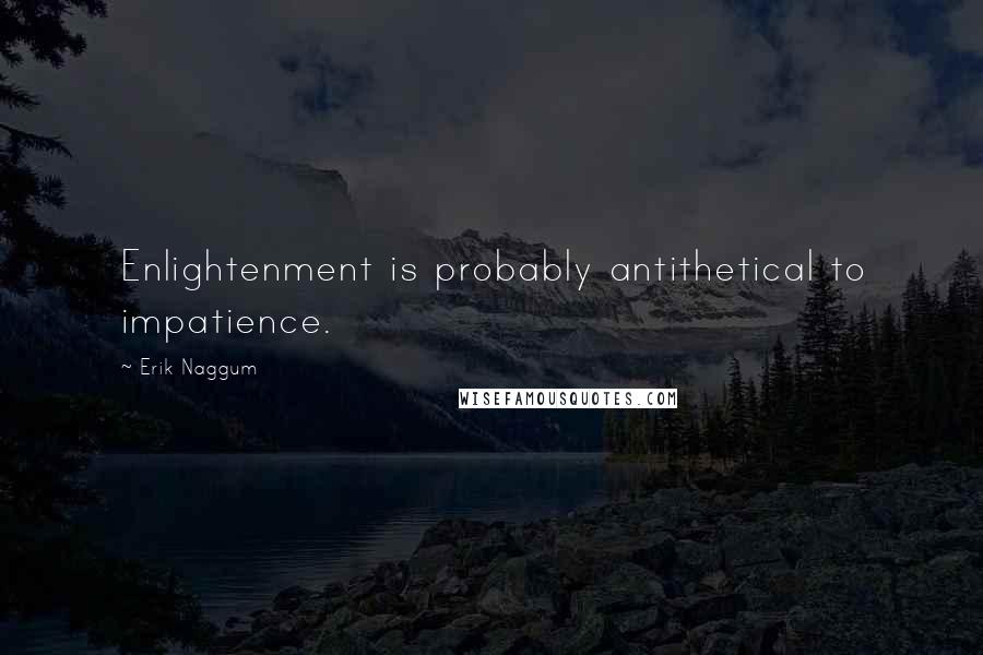 Erik Naggum Quotes: Enlightenment is probably antithetical to impatience.