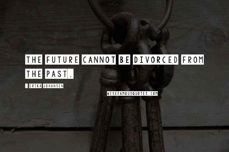 Erika Johansen Quotes: The future cannot be divorced from the past.