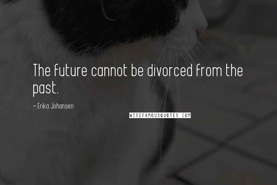 Erika Johansen Quotes: The future cannot be divorced from the past.