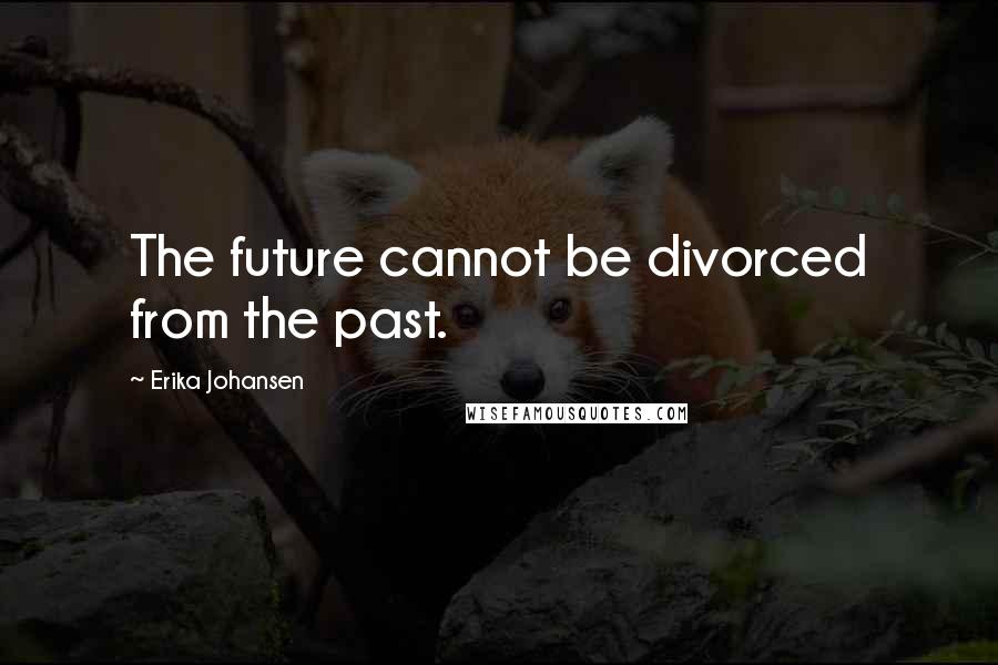 Erika Johansen Quotes: The future cannot be divorced from the past.