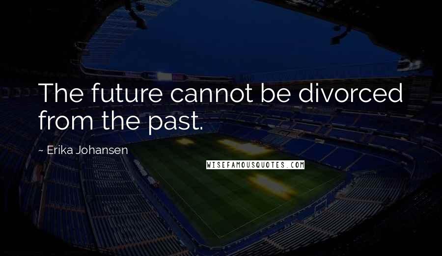 Erika Johansen Quotes: The future cannot be divorced from the past.