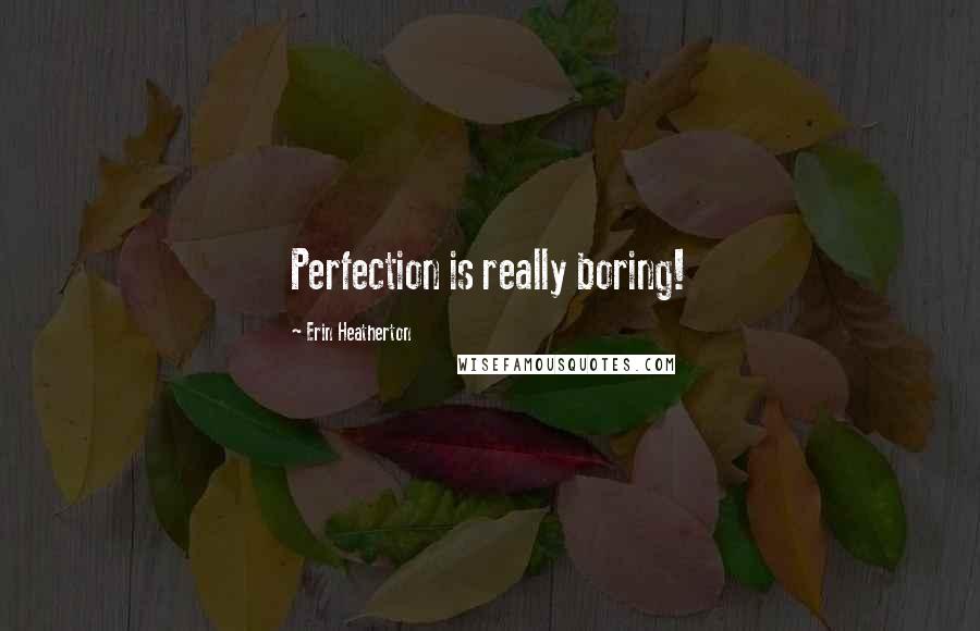 Erin Heatherton Quotes: Perfection is really boring!