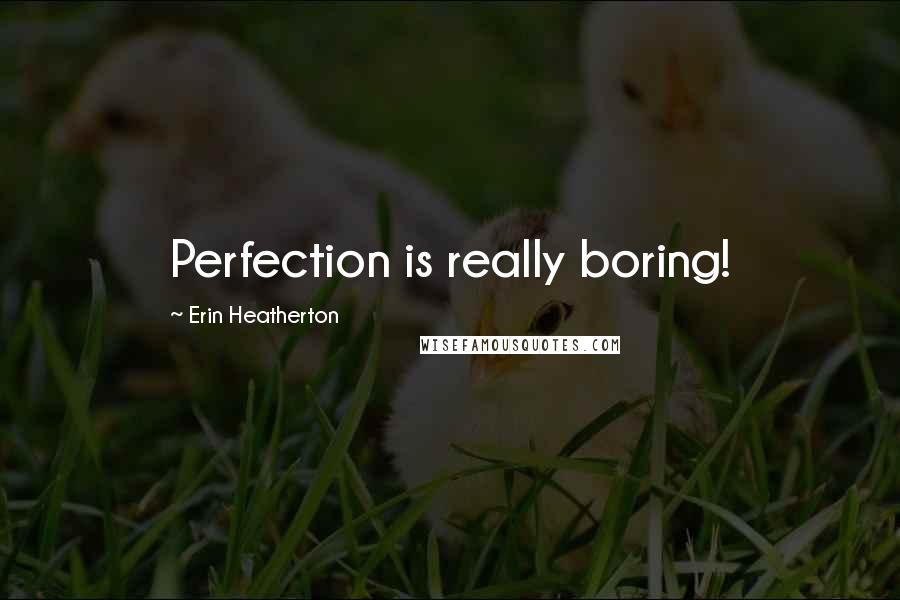 Erin Heatherton Quotes: Perfection is really boring!