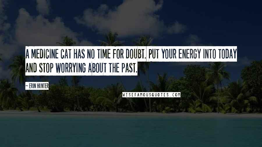 Erin Hunter Quotes: A medicine cat has no time for doubt. Put your energy into today and stop worrying about the past.