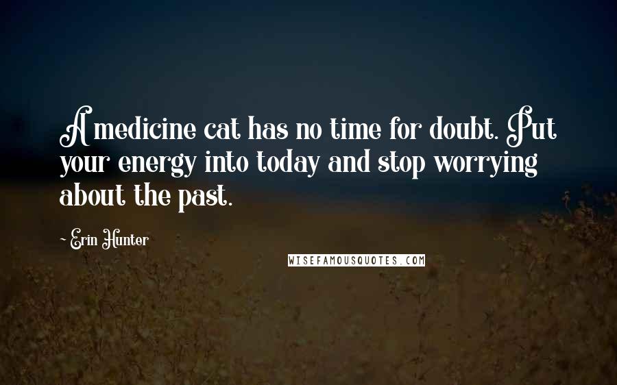 Erin Hunter Quotes: A medicine cat has no time for doubt. Put your energy into today and stop worrying about the past.