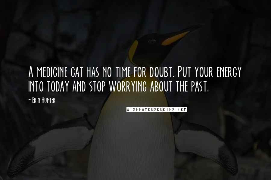 Erin Hunter Quotes: A medicine cat has no time for doubt. Put your energy into today and stop worrying about the past.