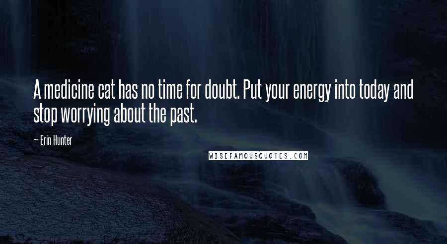 Erin Hunter Quotes: A medicine cat has no time for doubt. Put your energy into today and stop worrying about the past.