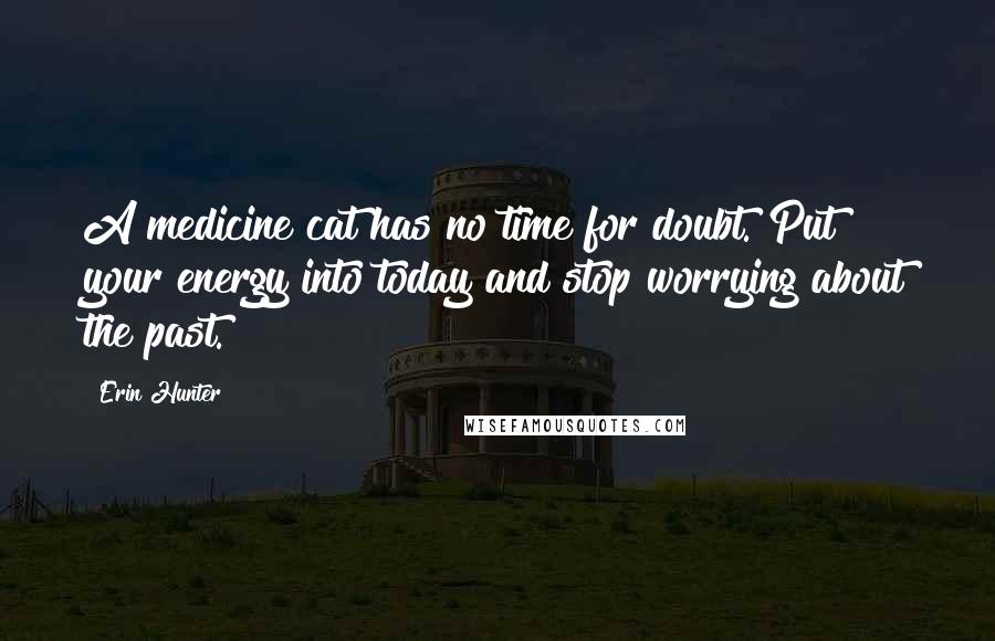 Erin Hunter Quotes: A medicine cat has no time for doubt. Put your energy into today and stop worrying about the past.