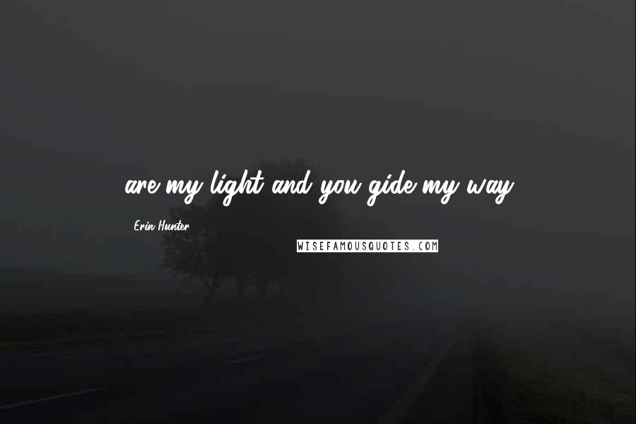 Erin Hunter Quotes: are my light and you gide my way