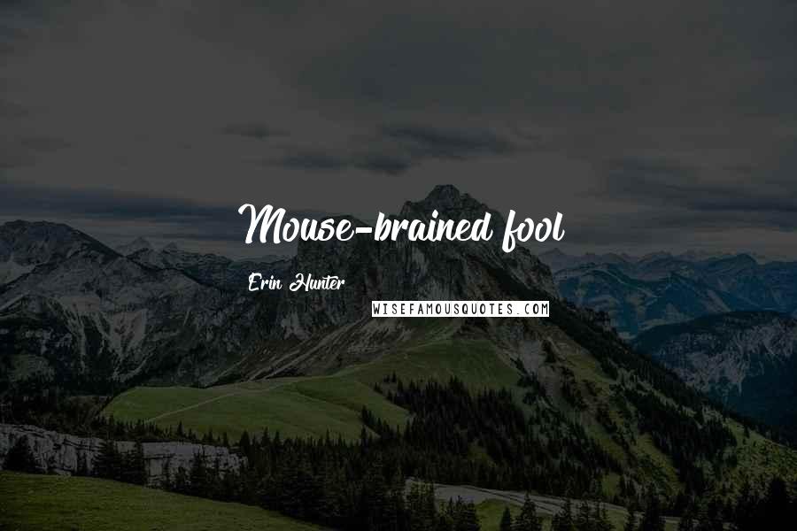 Erin Hunter Quotes: Mouse-brained fool