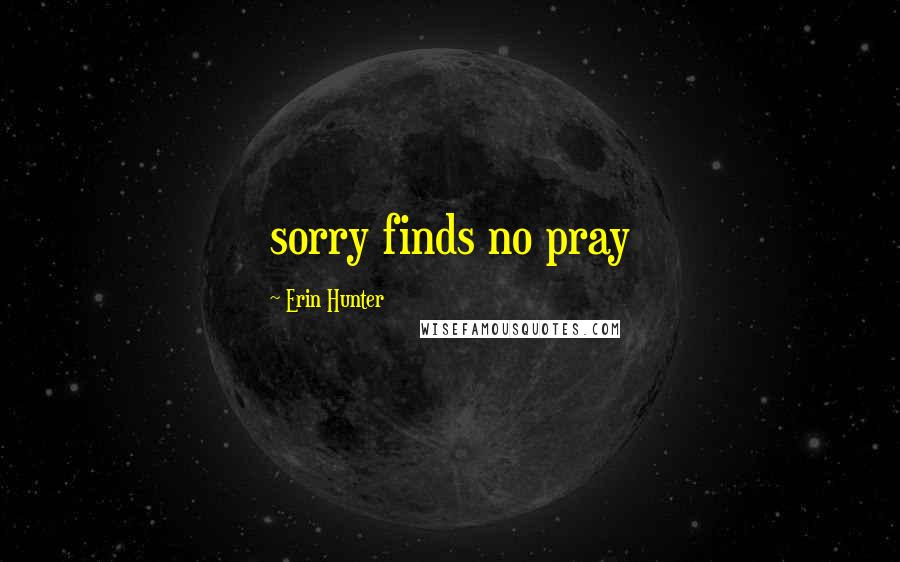 Erin Hunter Quotes: sorry finds no pray