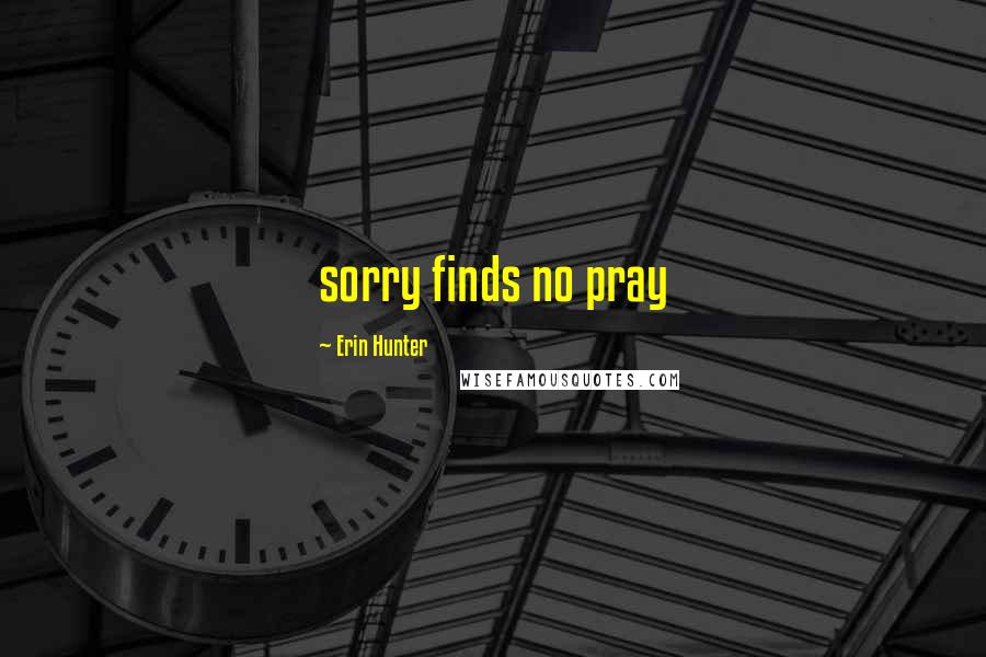 Erin Hunter Quotes: sorry finds no pray
