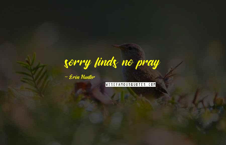 Erin Hunter Quotes: sorry finds no pray