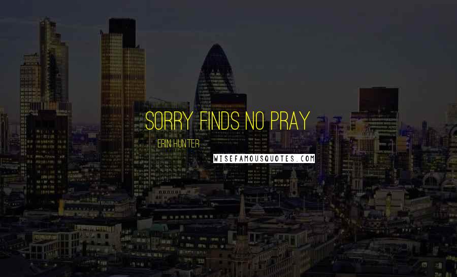 Erin Hunter Quotes: sorry finds no pray