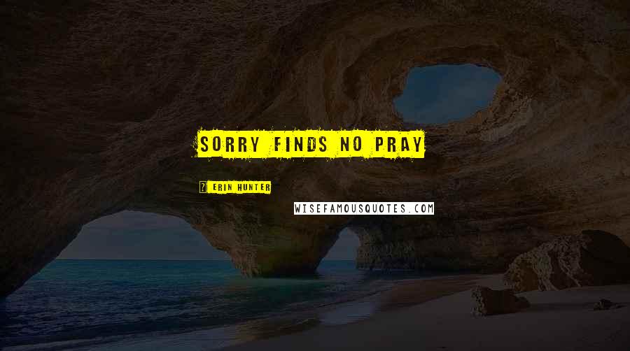 Erin Hunter Quotes: sorry finds no pray