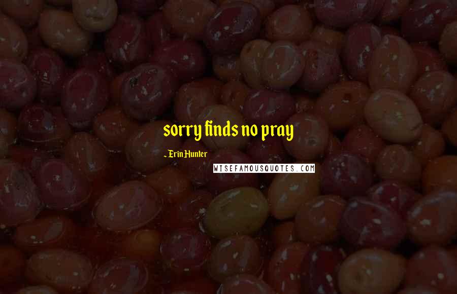 Erin Hunter Quotes: sorry finds no pray