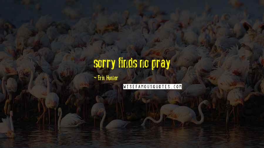 Erin Hunter Quotes: sorry finds no pray