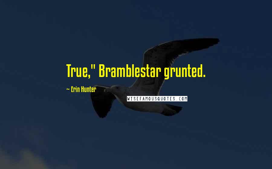 Erin Hunter Quotes: True," Bramblestar grunted.