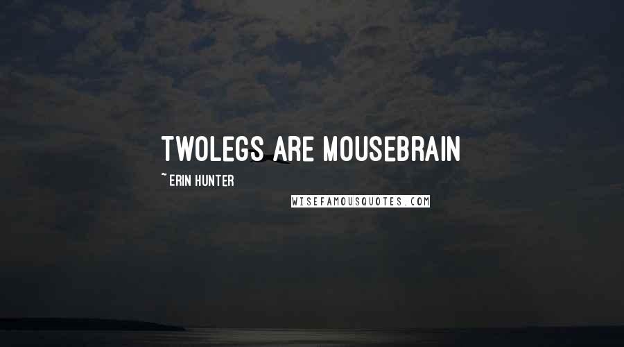 Erin Hunter Quotes: Twolegs are mousebrain