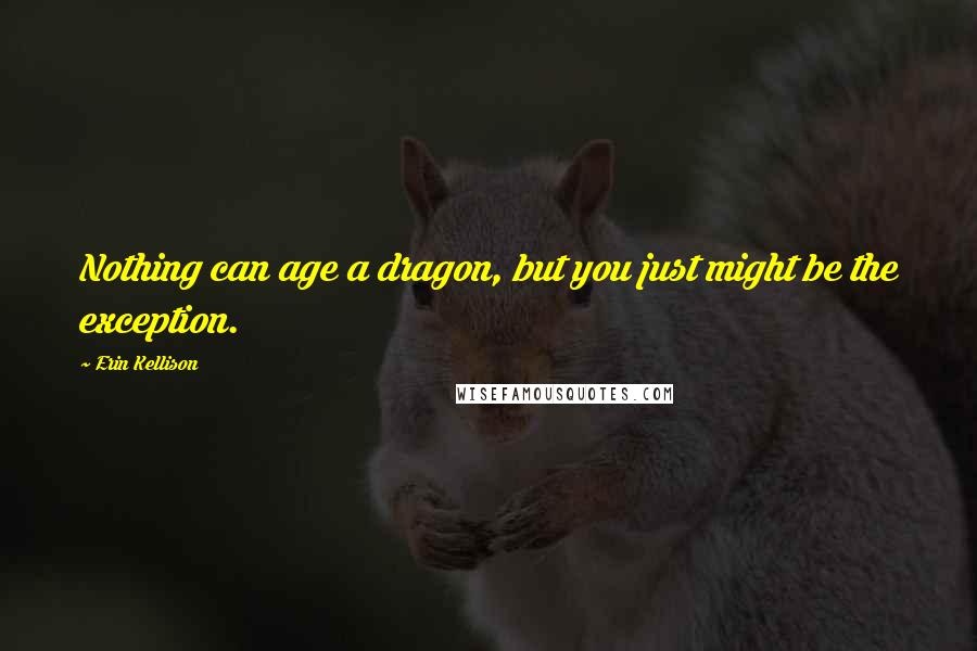 Erin Kellison Quotes: Nothing can age a dragon, but you just might be the exception.