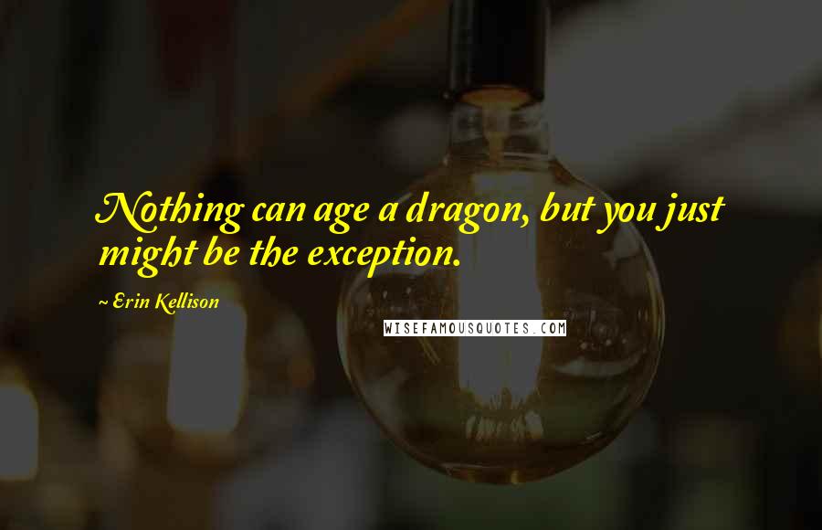 Erin Kellison Quotes: Nothing can age a dragon, but you just might be the exception.