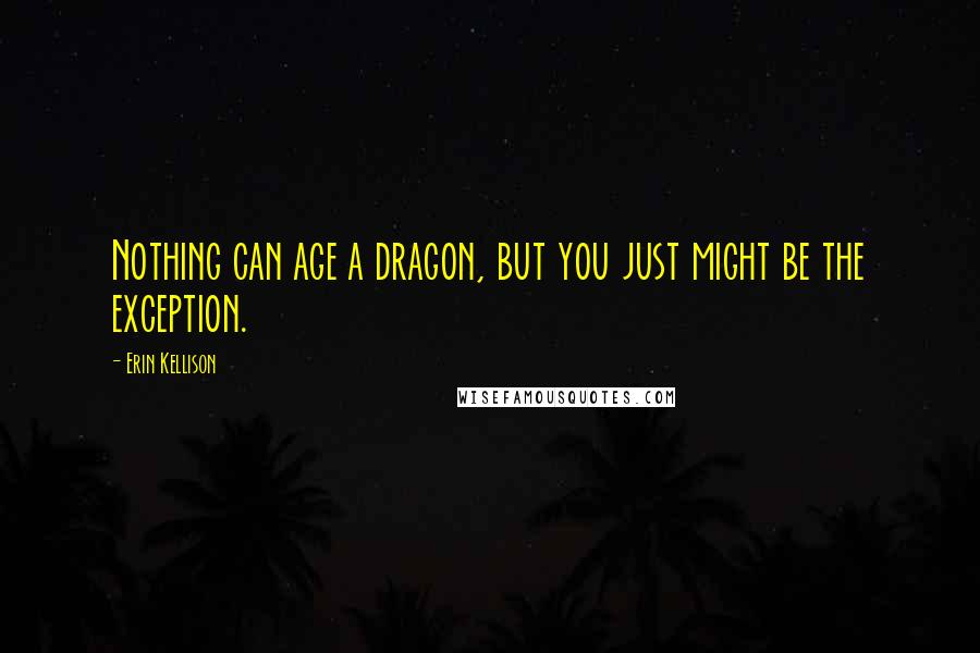 Erin Kellison Quotes: Nothing can age a dragon, but you just might be the exception.