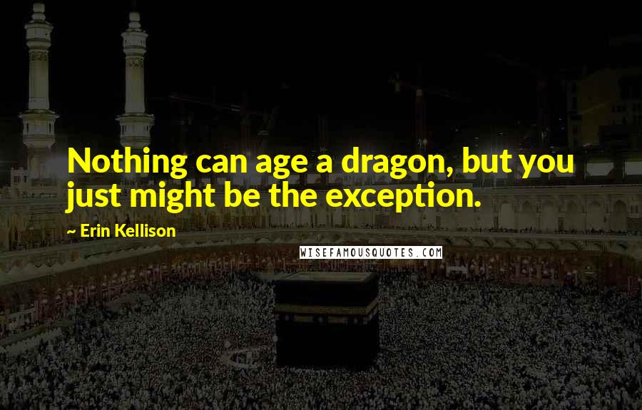 Erin Kellison Quotes: Nothing can age a dragon, but you just might be the exception.