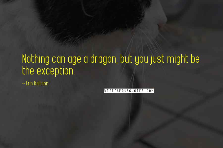 Erin Kellison Quotes: Nothing can age a dragon, but you just might be the exception.