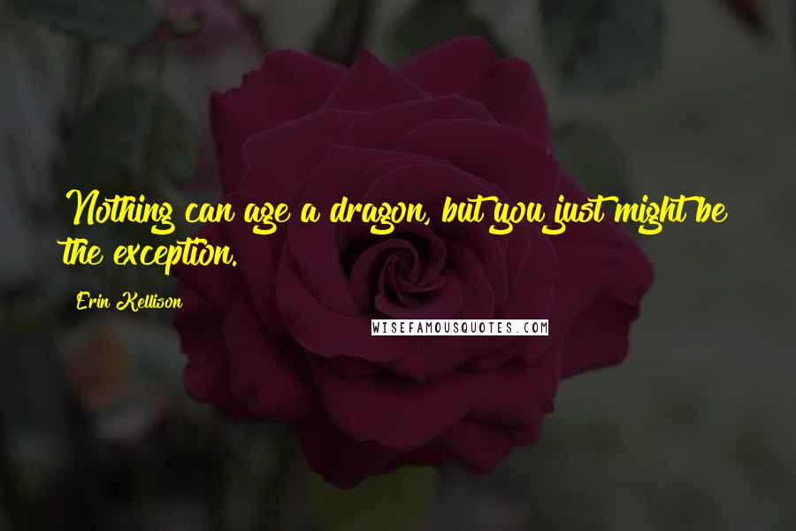 Erin Kellison Quotes: Nothing can age a dragon, but you just might be the exception.