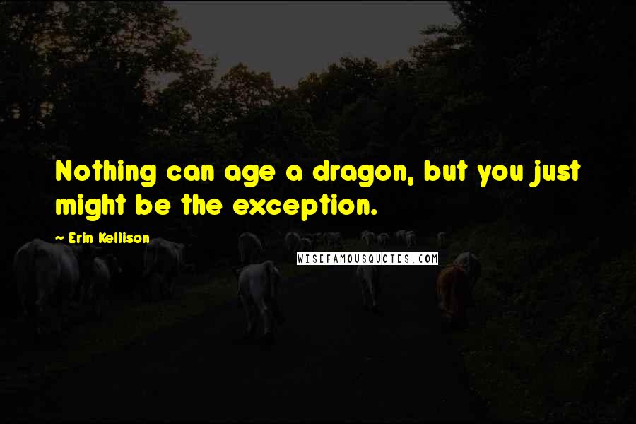 Erin Kellison Quotes: Nothing can age a dragon, but you just might be the exception.