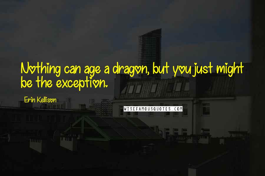 Erin Kellison Quotes: Nothing can age a dragon, but you just might be the exception.