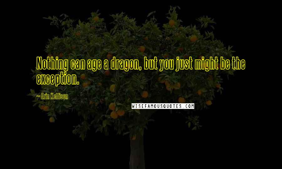 Erin Kellison Quotes: Nothing can age a dragon, but you just might be the exception.