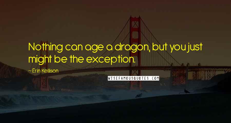 Erin Kellison Quotes: Nothing can age a dragon, but you just might be the exception.