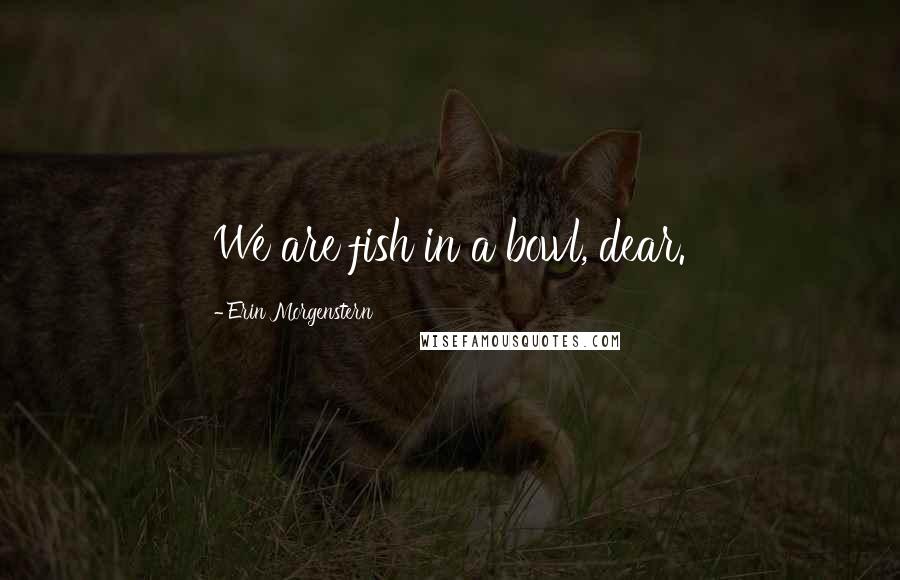 Erin Morgenstern Quotes: We are fish in a bowl, dear.