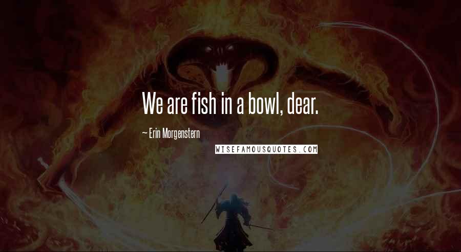 Erin Morgenstern Quotes: We are fish in a bowl, dear.