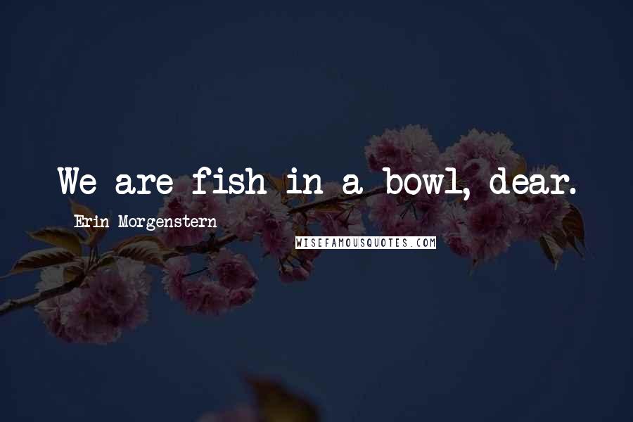 Erin Morgenstern Quotes: We are fish in a bowl, dear.