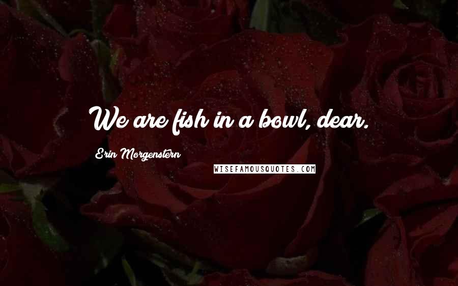 Erin Morgenstern Quotes: We are fish in a bowl, dear.