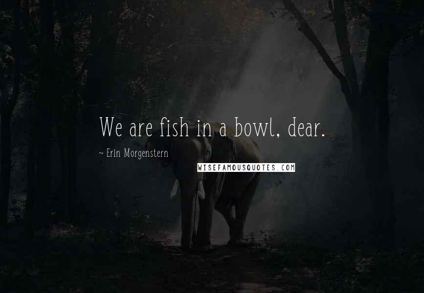 Erin Morgenstern Quotes: We are fish in a bowl, dear.