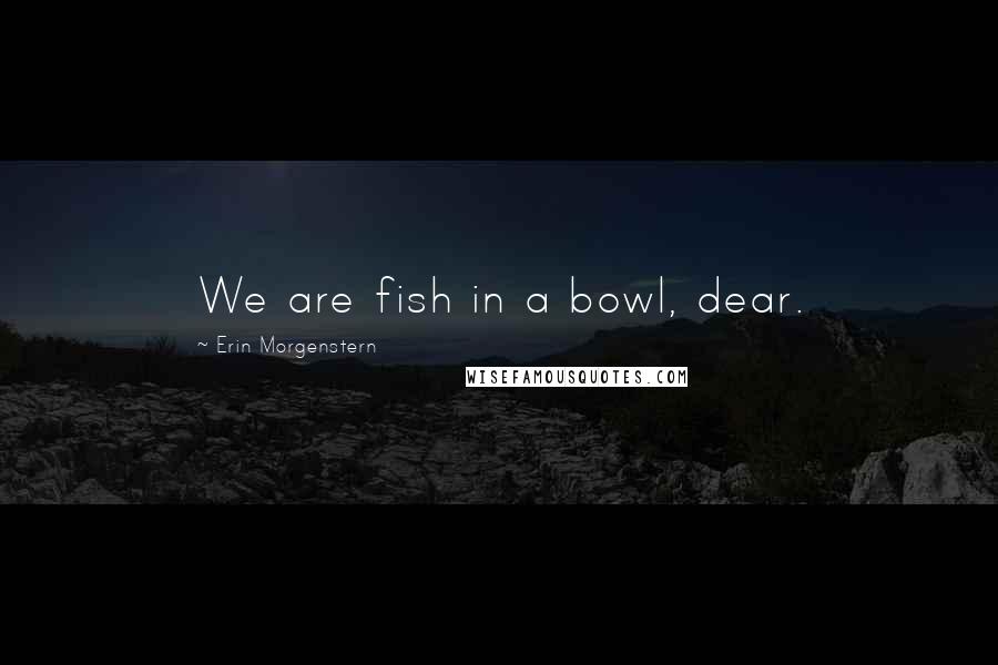 Erin Morgenstern Quotes: We are fish in a bowl, dear.