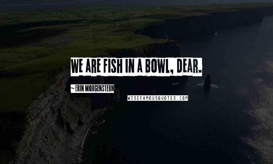 Erin Morgenstern Quotes: We are fish in a bowl, dear.