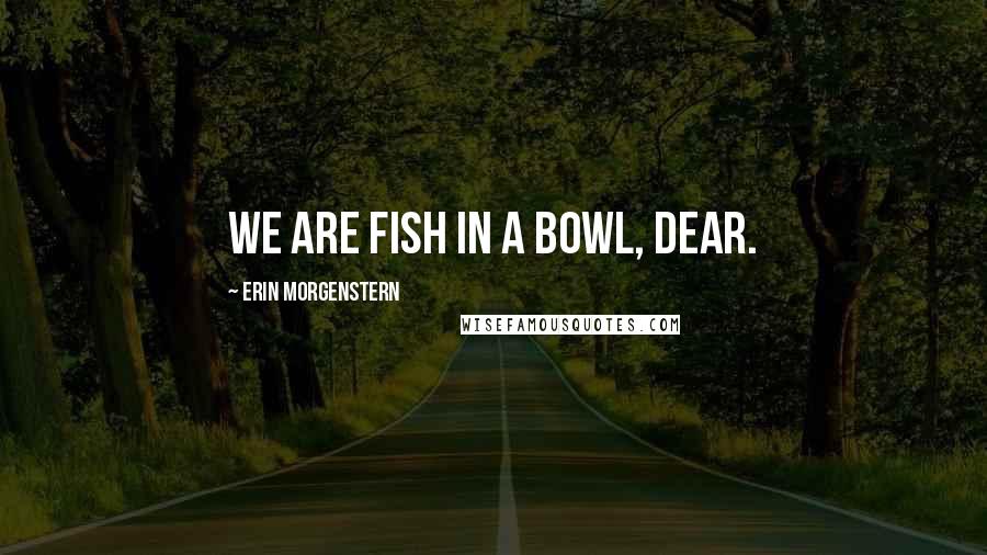 Erin Morgenstern Quotes: We are fish in a bowl, dear.