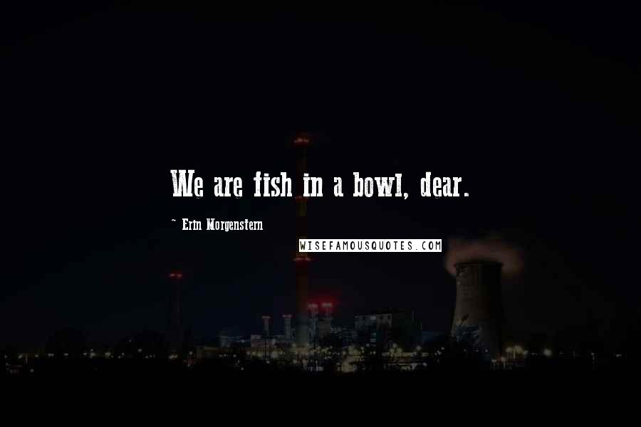 Erin Morgenstern Quotes: We are fish in a bowl, dear.