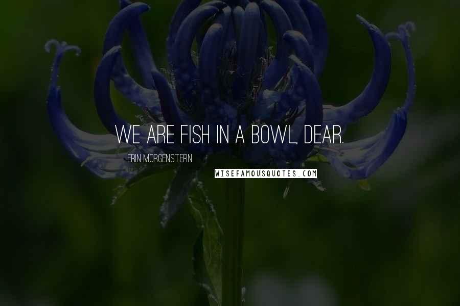Erin Morgenstern Quotes: We are fish in a bowl, dear.