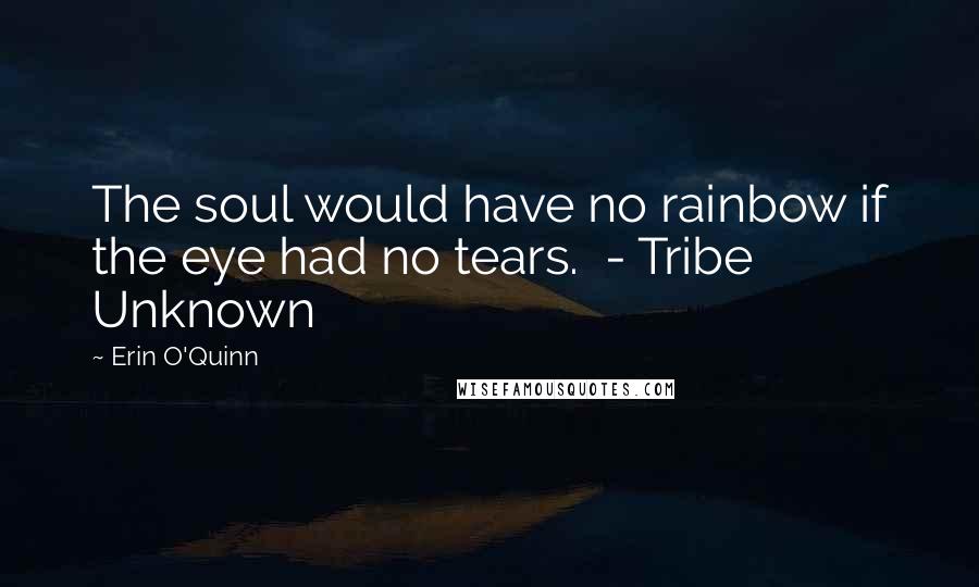 Erin O'Quinn Quotes: The soul would have no rainbow if the eye had no tears.  - Tribe Unknown