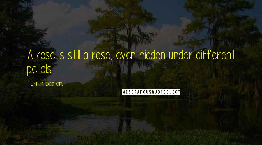 Erin R. Bedford Quotes: A rose is still a rose, even hidden under different petals.