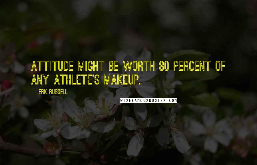 Erk Russell Quotes: Attitude might be worth 80 percent of any athlete's makeup.