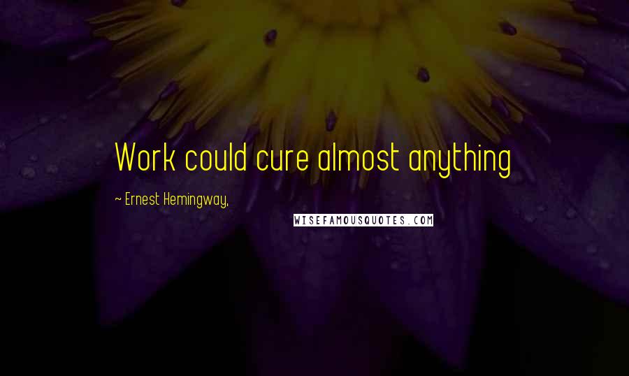 Ernest Hemingway, Quotes: Work could cure almost anything