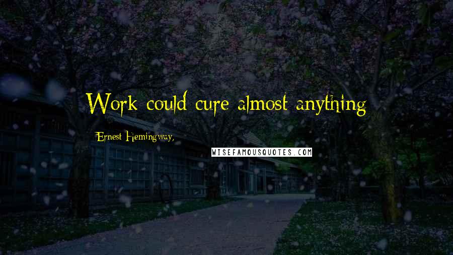 Ernest Hemingway, Quotes: Work could cure almost anything